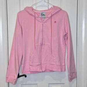 Lilly Pulitzer Lorina Bubblegum Pink Embroidered Zip-Up Hoodie M